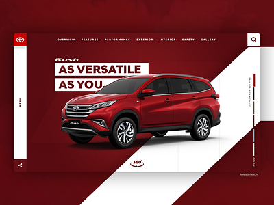 Toyota Rush - Pakistan behance concept creative design idea interaction design layout pakistan toyota globle toyota indus toyota paksitan typography ui user experience user interface ux web concept