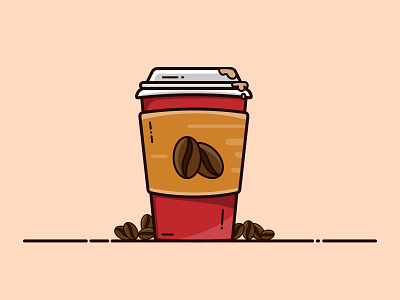 Coffee… ☕ coffee coffee beans cup design drink fun hot beverages illustration mug togo vector