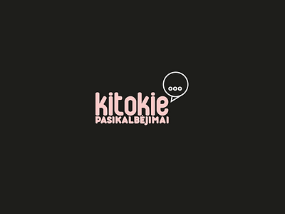 Kitokie pasikalbėjimai | Logo design design late night logo logo design logotype show symbol talk bubble talk show