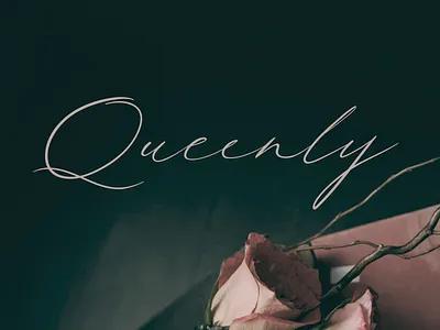 'Queenly' Font alphabet branding calligraphy calligraphy font elegant font feminine font fontself handwritten font logo logo font made with fontself modern calligraphy typography wedding font