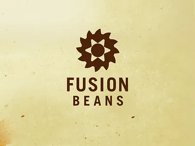 Fusion Beans logo branding coffee logo roaster