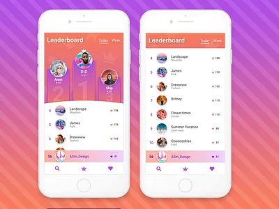 Daily UI #019 Leaderboard app daily design leaderboard ui