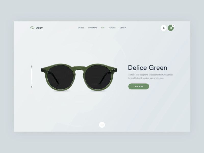 Oppy Slider e commerce flat glasses icons oppy product slider store sunglasses ui ux web