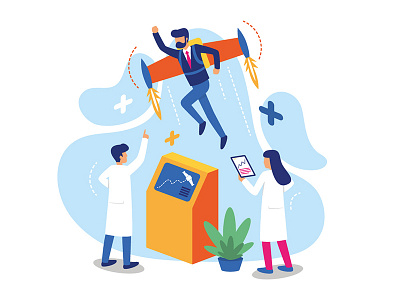 Business growth charachter design flat design growth illo illustration vector webdesign