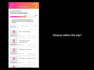Move In landing page mobile app design ui ux design uidesign