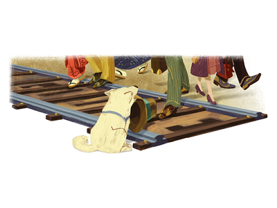 Doodle for Hachiko dog doodle google google doodle hachiko tbt train