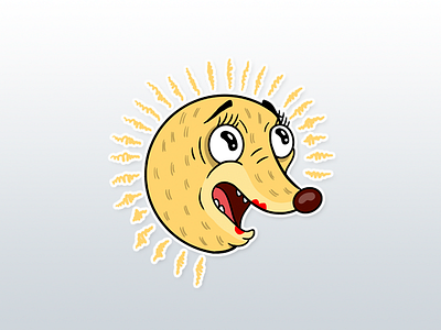 Sticker Foxy art illustration telegram стикер