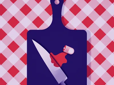 Day 24 - Chop 2d chop design finger illustration knife