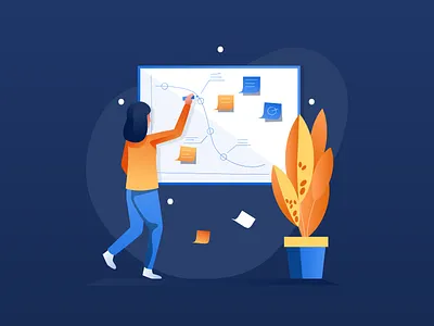 Work & Office Illustrations bright color combinations character design design exploration flat gradient icon illustration pack minimal clean design mobile tablet illustrations user experience user interface ui vector illustration visual identity work office environment