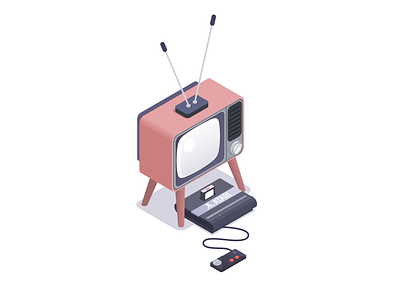 Back to the 80s affinity illustration isometric rboy rocketboy