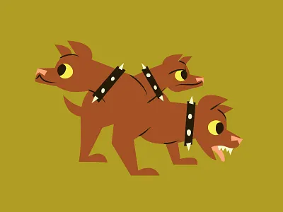 Cancerbero ai day 25 halloween illustration inktober monsters