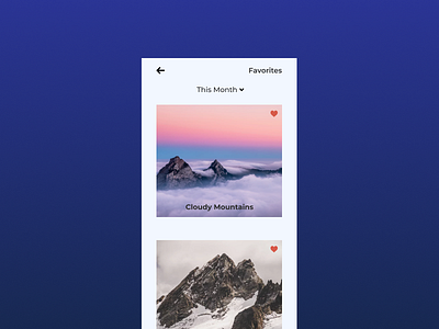 Favorites Section app dailyui dailyui044 favorites minimal section ui