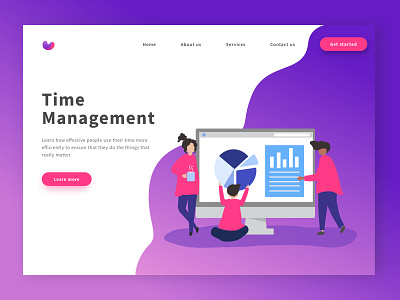 Website Landing Page design flat gradient gradients homepage illustration landing page ui ux web website