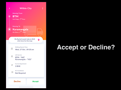 MOVE IN mobile app orange pink ui ui ux design ux