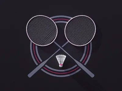 2d / 3d 2d 3d art badminton design icon render sport webshocker