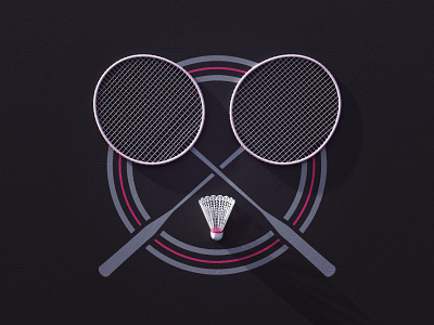 2d / 3d 2d 3d art badminton design icon render sport webshocker