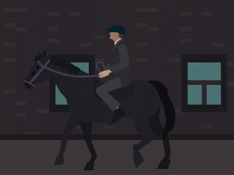 Tommy Shelby horse peaky blinders smoke walkcycle