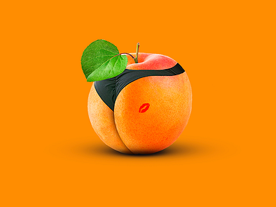 Sexy fruit. apricot art bikini design edit flat icon photo photoshop psd summer surreal visual visual art