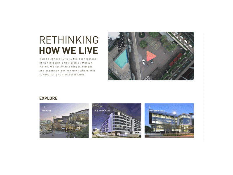 Menlyn Maine Footer architechture gradient property smart city smartcity website