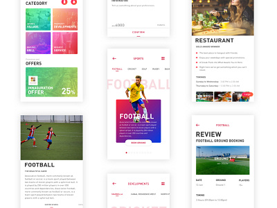 Football Ground Booking Application football ground ui ux