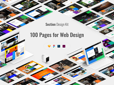 Section Design Kit adobe adobe xd design download figma kit psd sketch symbols tempalte ui ui kit ux web xd