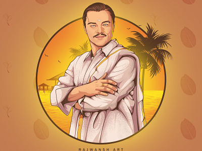 Leonardo Patel art desi kalakaar design illustration illustrator indian leonardo dicaprio photoshop