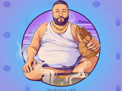 Dj Khaled art desi kalakaar design illustration illustrator indian photoshop