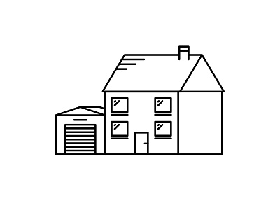 Detached House design detached garage house housing icon illustration property