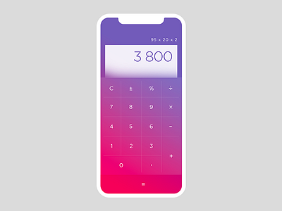 Beautiful Thursday challenge #7 app calculator clean color control panel design designinspiration flat gradient illustration mobileapp smarthome thin type typography ui uichallenge ux uxdesign web