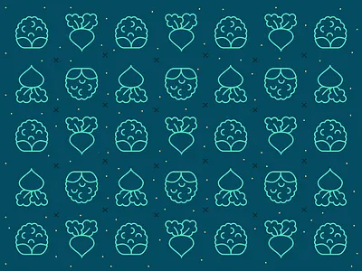 Veggie pattern #2 beet icon cauliflower icon farmer pattern food icons food pattern green green pattern healthy veggies line icons minimal icons outline icons vegetable pattern