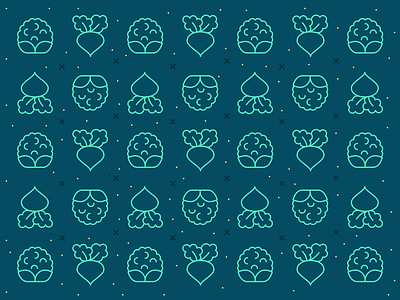 Veggie pattern #2 beet icon cauliflower icon farmer pattern food icons food pattern green green pattern healthy veggies line icons minimal icons outline icons vegetable pattern