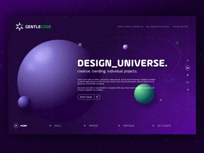 Design Universe animation application design development galaxy gentle code gif motion space trending ui web work