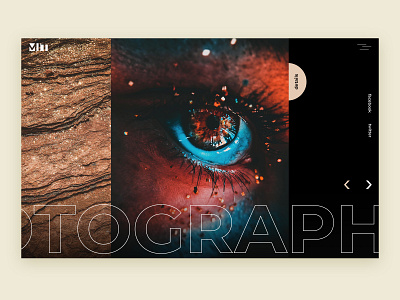 Photographer website black design geometric grid ui ux web website