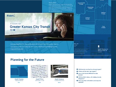 Ride KC Website UX design ux design website design