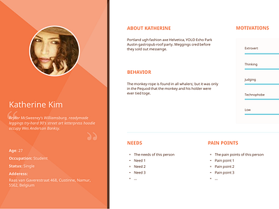 Persona Template design free personas template ux