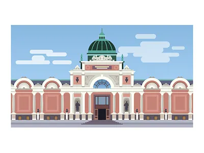 Ny Carlsberg Glyptotek architecture building copenhagen glyptoteket københavn ny carlsberg glyptotek vector