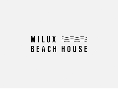 Beach House Logo 2 beach black bold branding fashion house logo narrow water wave women wordmark