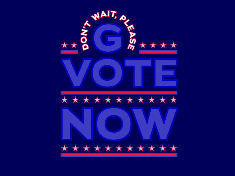 Go Vote 2018 animation election election day go vote midterms politics type animation typography vote