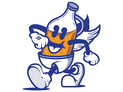 Happy Growler beer beer branding cartoon character character concept growler illustration vintage