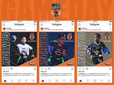 Miami Lakes Flag Football Social Media Campaign PT.4 branding design facebook football graphic design graphic desgin instagram photoshop social media design socialmedia sports youth sports