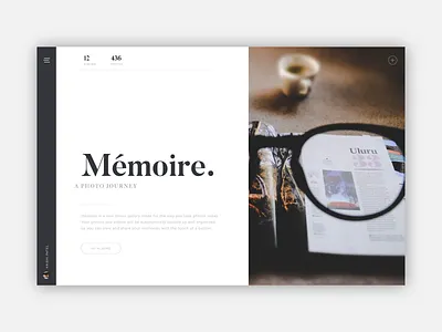 Memoire - Photo Sharing App Concept design photo app ui user interface