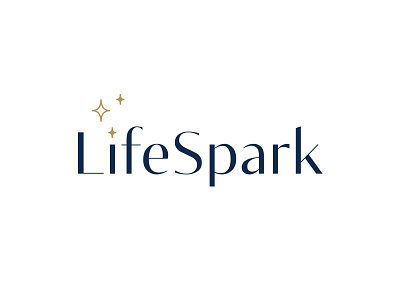 LifeSpark Logo awareness branding conscious gold identity life lifespark logo navy self development spark