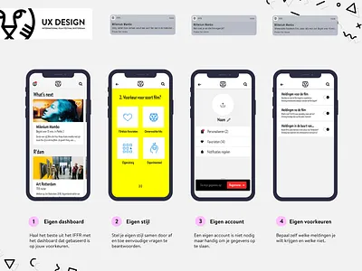 IFFR app alternative app app concept design festival film festival iffr mobile app prototype prototyping rotterdam ui ui ux design ux
