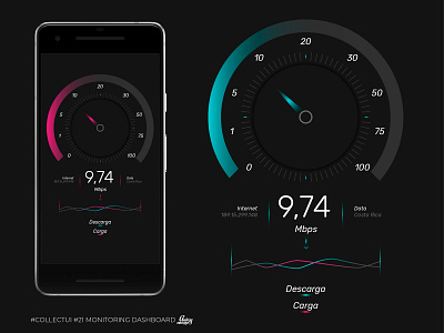 Speed Test app collect ui dailyui design designer flat icon identity typography ui ux vector web