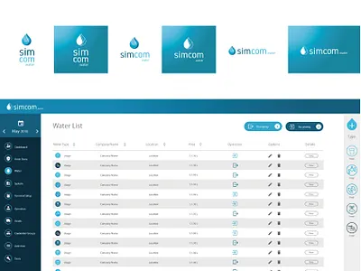 Simcom Water Web branding logo ux ui web design website