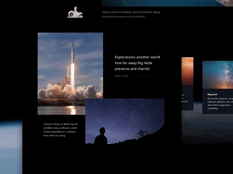 The man in space animation code css motion rocket space ui ui ux design visual
