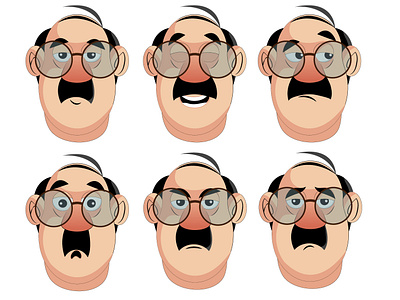 Facial Expressions illustration motion animation vector