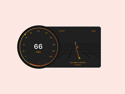 Daily UI 034 / Car Interface 034 car car interface daily100 dailyui dailyui034 dailyui34 directions location map minimal ui user interface