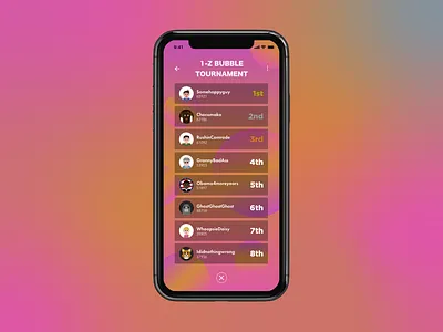 Daily UI 019 - Leaderboard 1-Z Bubble Game dailyui dailyui019 dailyuichallenge illustration leaderboard