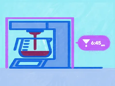 Dr. Smart-Coffee brew brush coffee digital grain illustration line art mr. coffee smart device texture